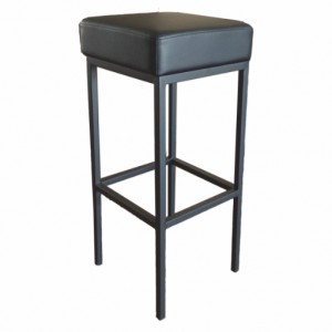 General Purpose Bar Stool,Black Seat, Black Frame 75cm