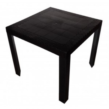 Nusa Rattan PlasticTable 800mm Square - Black Nusa Rattan PlasticTable 800mm Square - Black