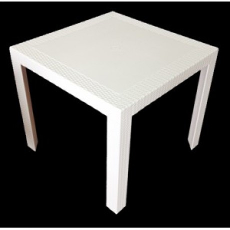 Nusa Rattan PlasticTable 800mm Square - White