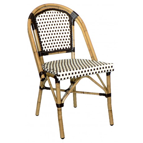 Rattan Wicker Sidechair (Chocolate/Chocolate) Rattan Wicker Sidechair (Chocolate/Chocolate)