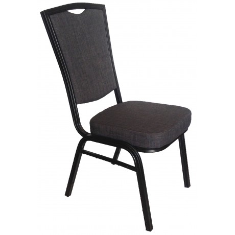 Banquet Chair, Charcoal Grey with Black Aluminium Frame Banquet Chair, Charcoal Grey with Black Aluminium Frame