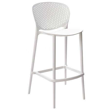 Pongo Polypropylene Bar Stool 750mm Seat Height "White" Pongo Polypropylene Bar Stool 750mm Seat Height "White"