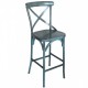 Cross Back Aluminium Bar Stool - Vintage Blue