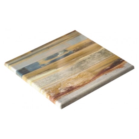 700mm Square Heatproof Table Top - RECLAIMED WOOD