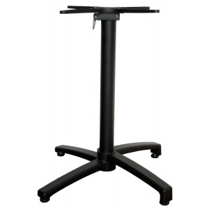 Saturn 4 Way Aluminium Folding Stackable Table Base - Black