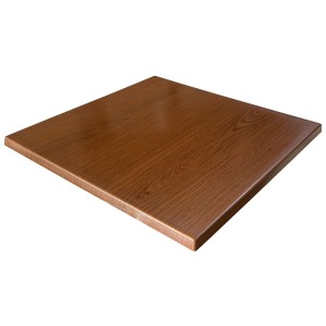 700mm Square Heatproof Table Top - BROWN OAK