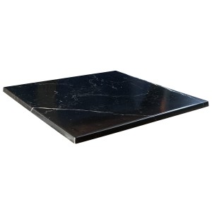 700mm Square Heatproof Table Top - BLACK MARBLE