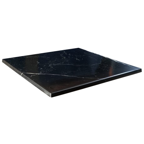 700mm Square Heatproof Table Top - BLACK MARBLE