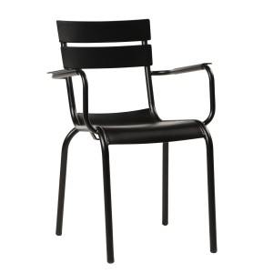 Porto Aluminium Armchair - Black $39.00 + GST